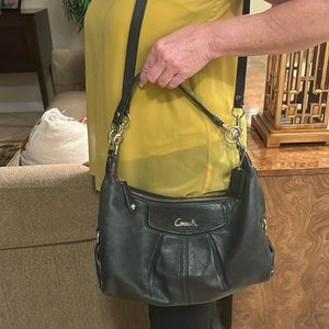 Black Leather Vintage Coach Handbag